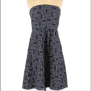 GAP Strapless Blue and White Dress